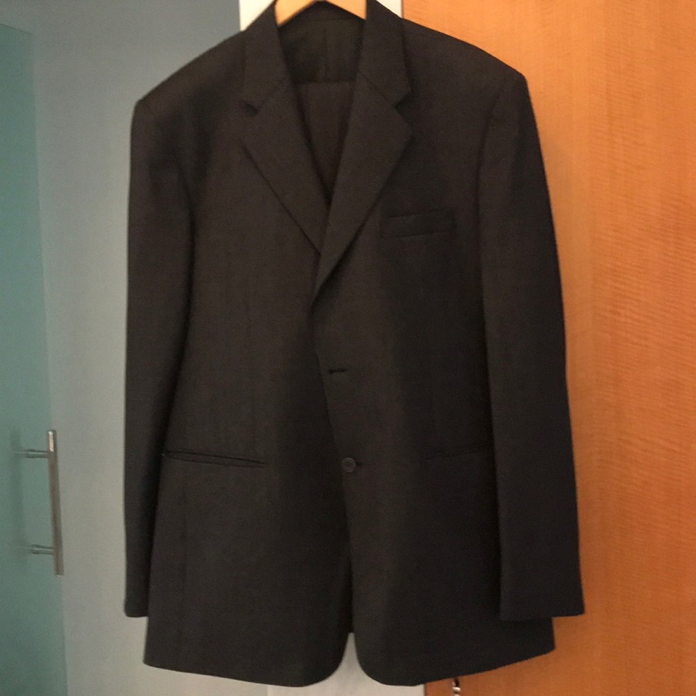 Custom made black suit